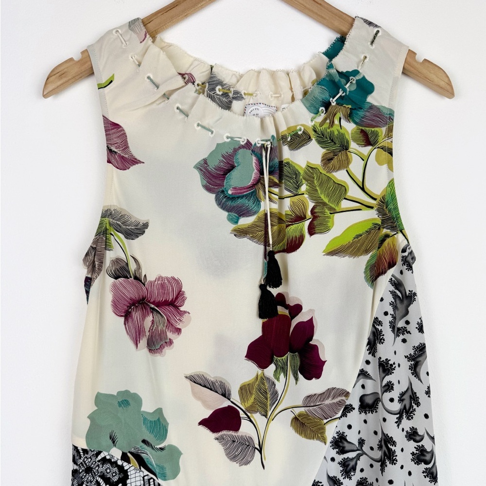 Anthropologie Postmark Arcadie Asymmetrical Silk Dress - Picture 2 of 9